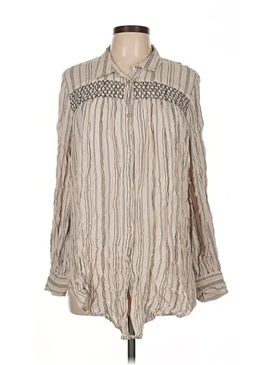 Pre-owned Floreat Long Sleeve Blouse In Brown