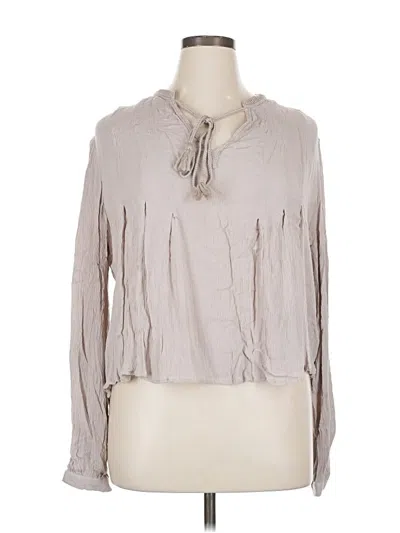 Pre-owned Floreat Long Sleeve Blouse In Gray