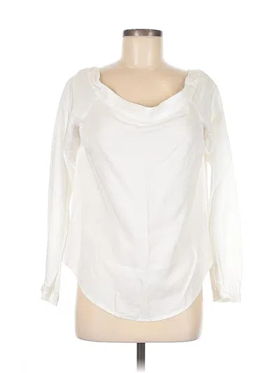 Pre-owned Floreat Long Sleeve Blouse In White