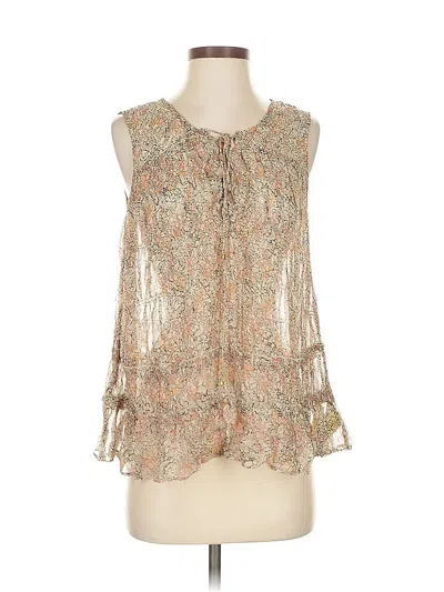 Pre-owned Floreat Sleeveless Blouse In Brown