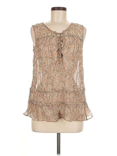 Pre-owned Floreat Sleeveless Blouse In Brown