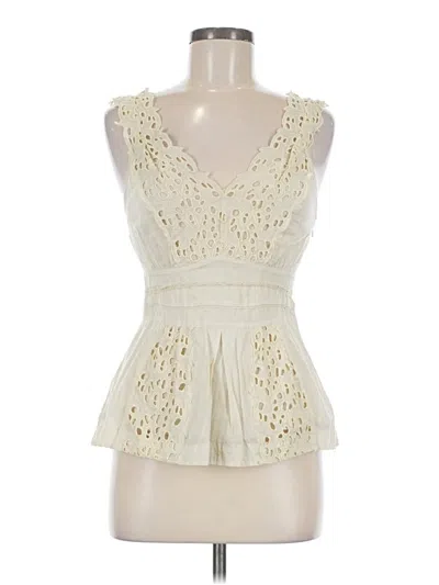 Pre-owned Floreat Sleeveless Blouse In White