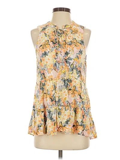 Pre-owned Floreat Sleeveless Blouse In Yellow