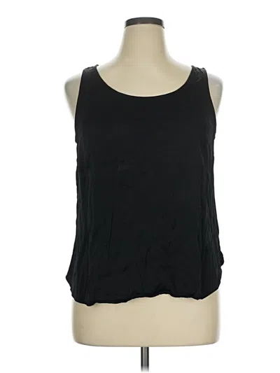 Pre-owned Floreat Sleeveless Top Black Scoop Neck Tops