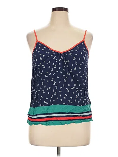 Pre-owned Floreat Sleeveless Top Blue Halter Neckline Tops