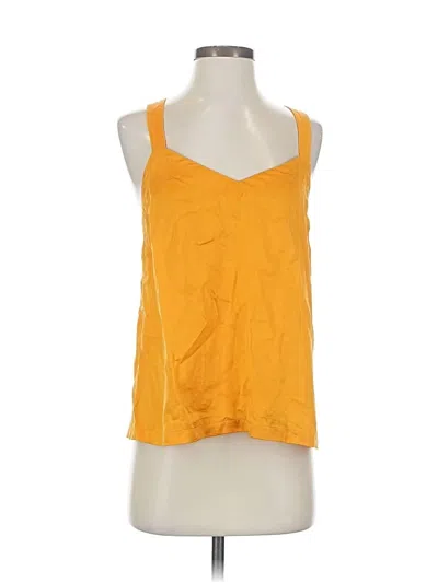 Pre-owned Floreat Sleeveless Top Yellow Scoop Neck Tops