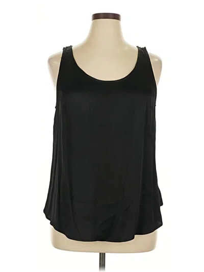 Pre-owned Floreat Tank Top Black Cold Shoulder Neckline Tops