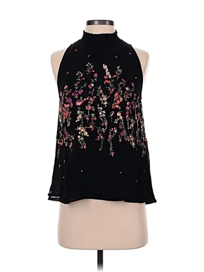 Pre-owned Floreat Tank Top Black Halter Neckline Tops