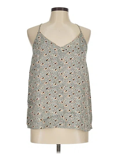 Pre-owned Floreat Tank Top Tan Halter Neckline Tops