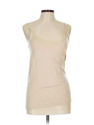 Pre-owned Floreat Tank Top Tan Strapless Neckline Tops In Brown