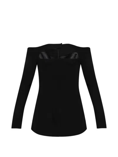 Florence & Fortitude Jordan Cutout Long-sleeve Top In Animal Print