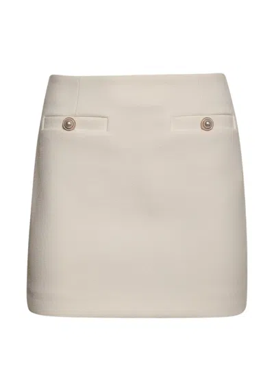Florence & Fortitude Peyton Buttoned Mini Skirt In Neutral