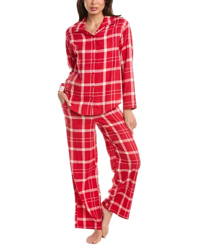 Florence By Mills 2pc Flannel Pajama Set In Red
