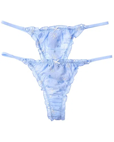 Florence By Mills 2pk Eyelet Thong In Blue