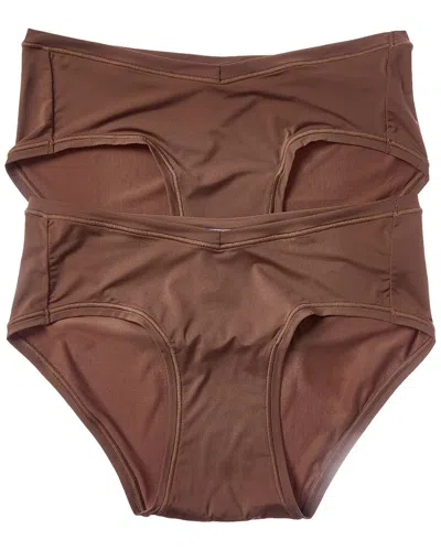 Florence By Mills 2pk Soft Girl Flex Hipster In Brown