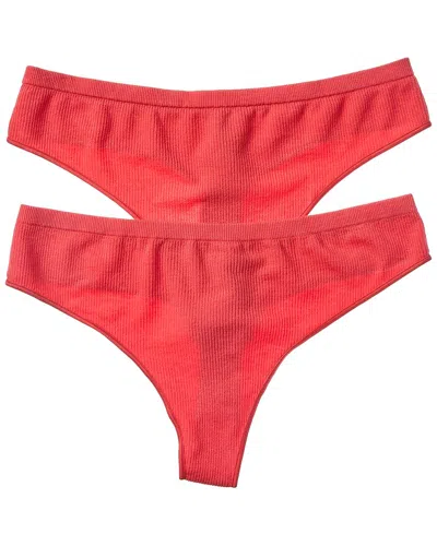 Florence By Mills 2pk Softie Seamless Thong In Red