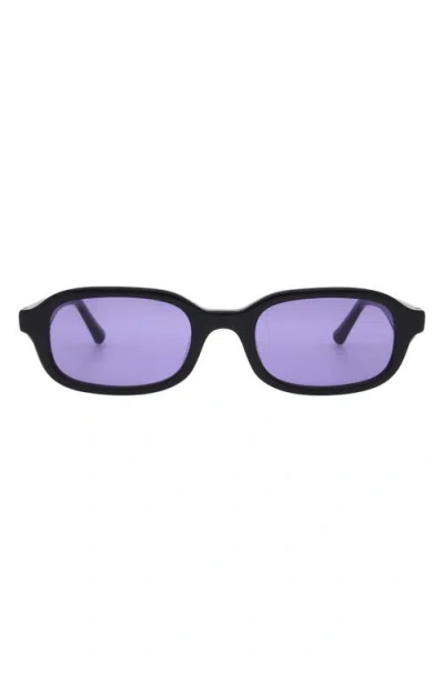 Florence By Mills 49mm Rectangular Sunglasses In Black