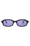 Florence By Mills 49mm Rectangular Sunglasses In Black