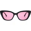Florence By Mills 51mm Cat Eye Sunglasses In Black