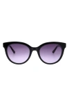 Florence By Mills 51mm Round Sunglasses In Black