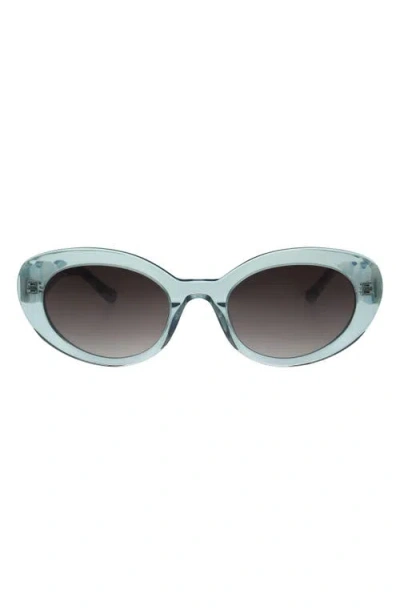 Florence By Mills 52mm Oval Sunglasses In Blue