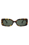 Florence By Mills 52mm Rectangular Sunglasses In Green