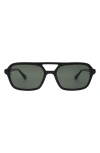Florence By Mills 54mm Navigator Sunglasses In Black