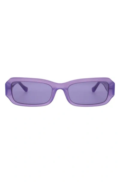 Florence By Mills 54mm Rectangular Sunglasses In Purple