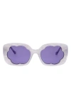 Florence By Mills 57mm Rectangular Sunglasses