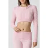 Florence By Mills Ballet Cable Crop Sweater In Pink