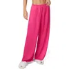 Florence By Mills Bow Satin Pants In Fucshia Purple