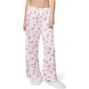 Florence By Mills Bow Satin Pants In Jet Stream Bows