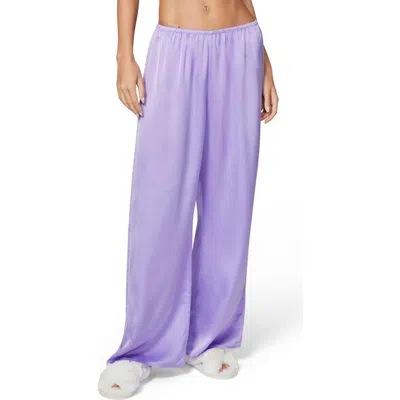 Florence By Mills Bow Satin Pants In Millie Lavender
