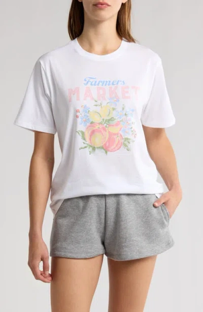 Florence By Mills Boyfriend Graphic T-shirt In Bright White Multi
