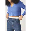 Florence By Mills Bright Side Crop Cardigan In Blue