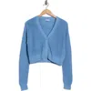 Florence By Mills Bright Side Crop Cardigan In Blue