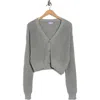 Florence By Mills Bright Side Crop Cardigan In Gray
