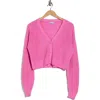 Florence By Mills Bright Side Crop Cardigan In Pink