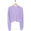 Florence By Mills Bright Side Crop Cardigan In Purple