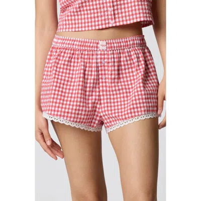 Florence By Mills Cheeky Stretch Cotton Boxer In Pink