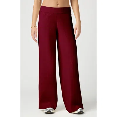 Florence By Mills Chenille Wide Leg Pants In Burgundy