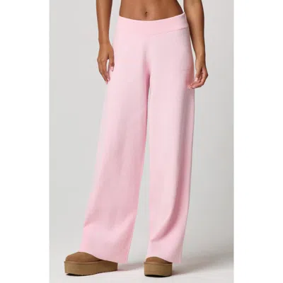 Florence By Mills Chenille Wide Leg Pants In Pink