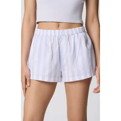 Florence By Mills Classic Cotton Blend Boxer Shorts In Blue