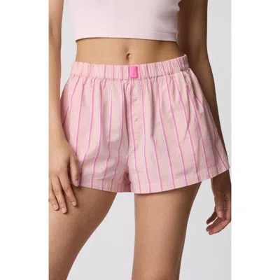 Florence By Mills Classic Cotton Blend Boxer Shorts In Pink