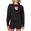 Florence By Mills Cloud Heart Cutout Bouclé Sweater