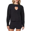 Florence By Mills Cloud Heart Cutout Bouclé Sweater In Black