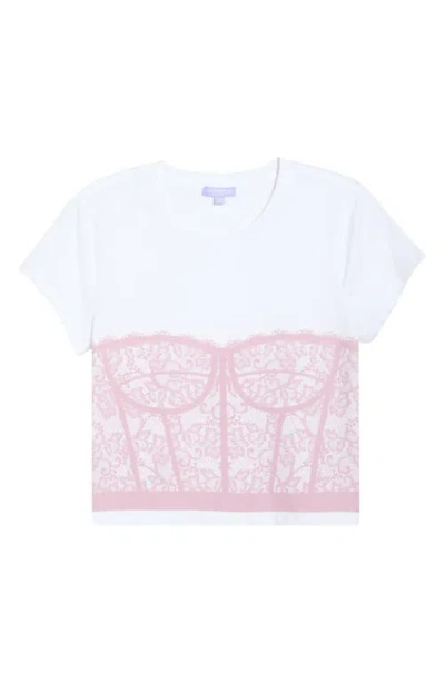 Florence By Mills Corset Graphic Crop Tee In Multi