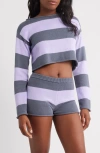 Florence By Mills Cotton Blend Crop Rugby Sweater In Multi