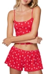 Florence By Mills Cotton Blend Pajamas In Scarlet Snow