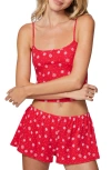 Florence By Mills Cotton Blend Pajamas In Scarlet Snow